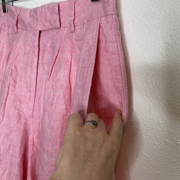 REMAIN BIRGER CHRISTENSEN Linen Bermuda Shorts Pink Size 4 - Picture 8 of 12